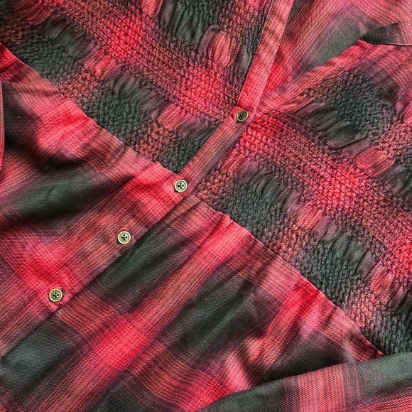 Knox Rose Plaid Long Sleeve Shift Dress - Picture 4 of 6